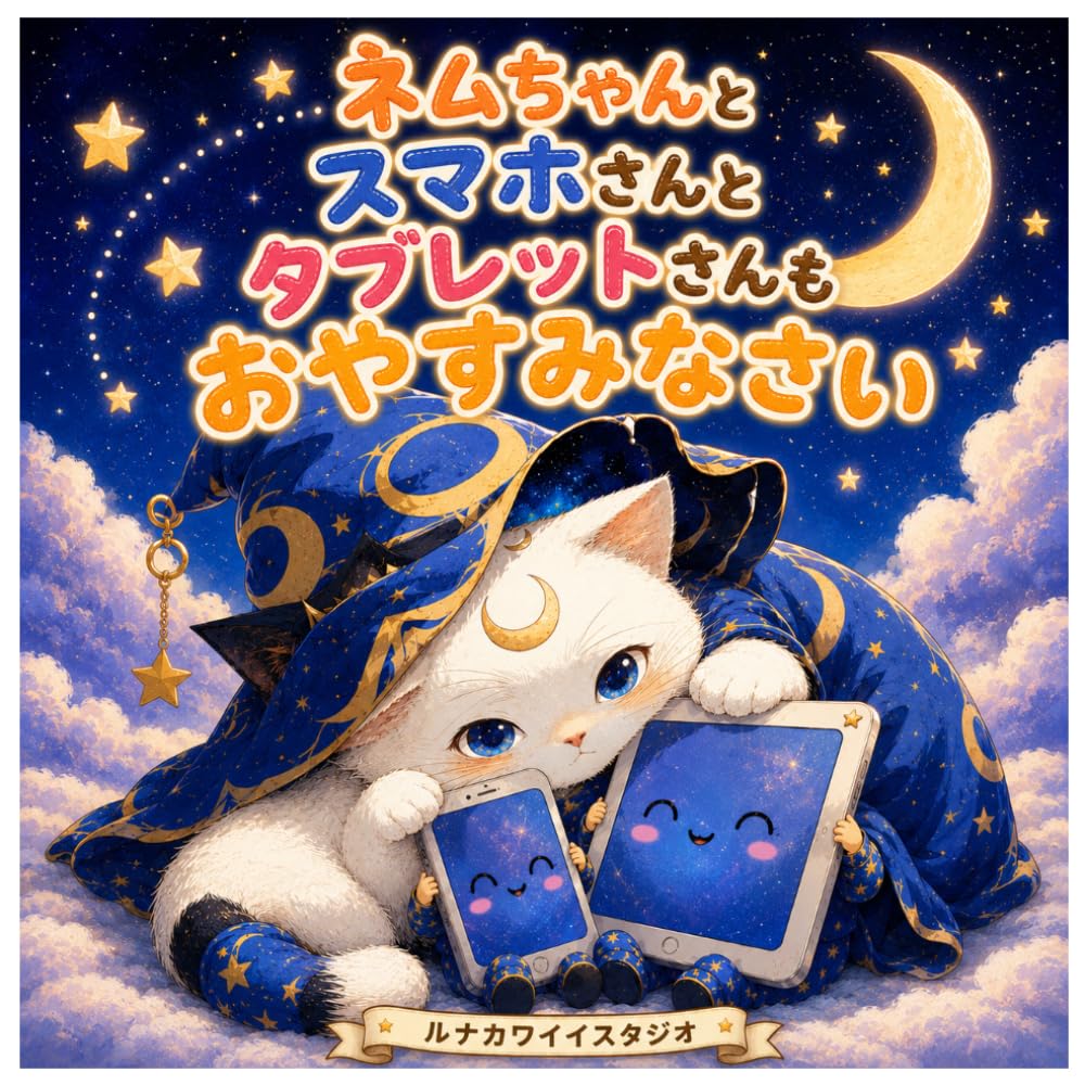 ネムちゃんといっしょにスマホさんタブレットさんもおやすみなさい: 寝かしつけ絵本/0歳/1歳/2歳/3歳/4歳/5歳/読み聞かせ/幼児/育児/子育て/スマホ依存対策/スクリーンタイム/デジタルデトックス/夜泣き/イヤイヤ期/おやすみ/睡眠導入/ねんね/習慣/話題/人気/感動/癒やし/3歳児/4歳児/5歳児/男の子/女の子/赤ちゃん/ペーパーバック/ギフト (ネムちゃん シリーズ)