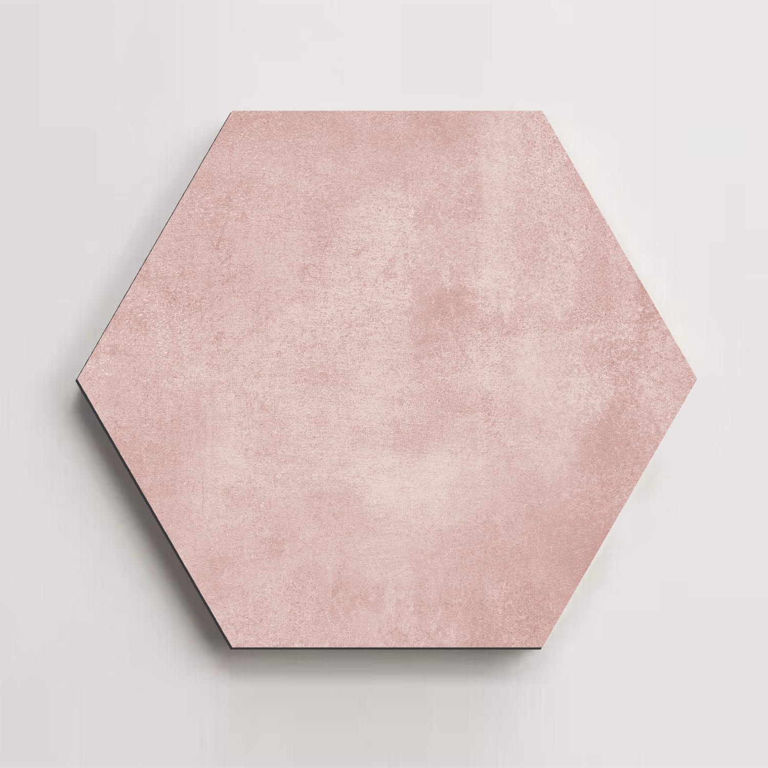 Alwayspon 12Pcs Hexagon LVT Flooring Peel and Stick LVT Tile Sticker, Waterproof Vinyl Flooring Tiles for Home Decor DIY, 9.84x11.81inch, Blush Pink, T035 Ud035 12 Pcs