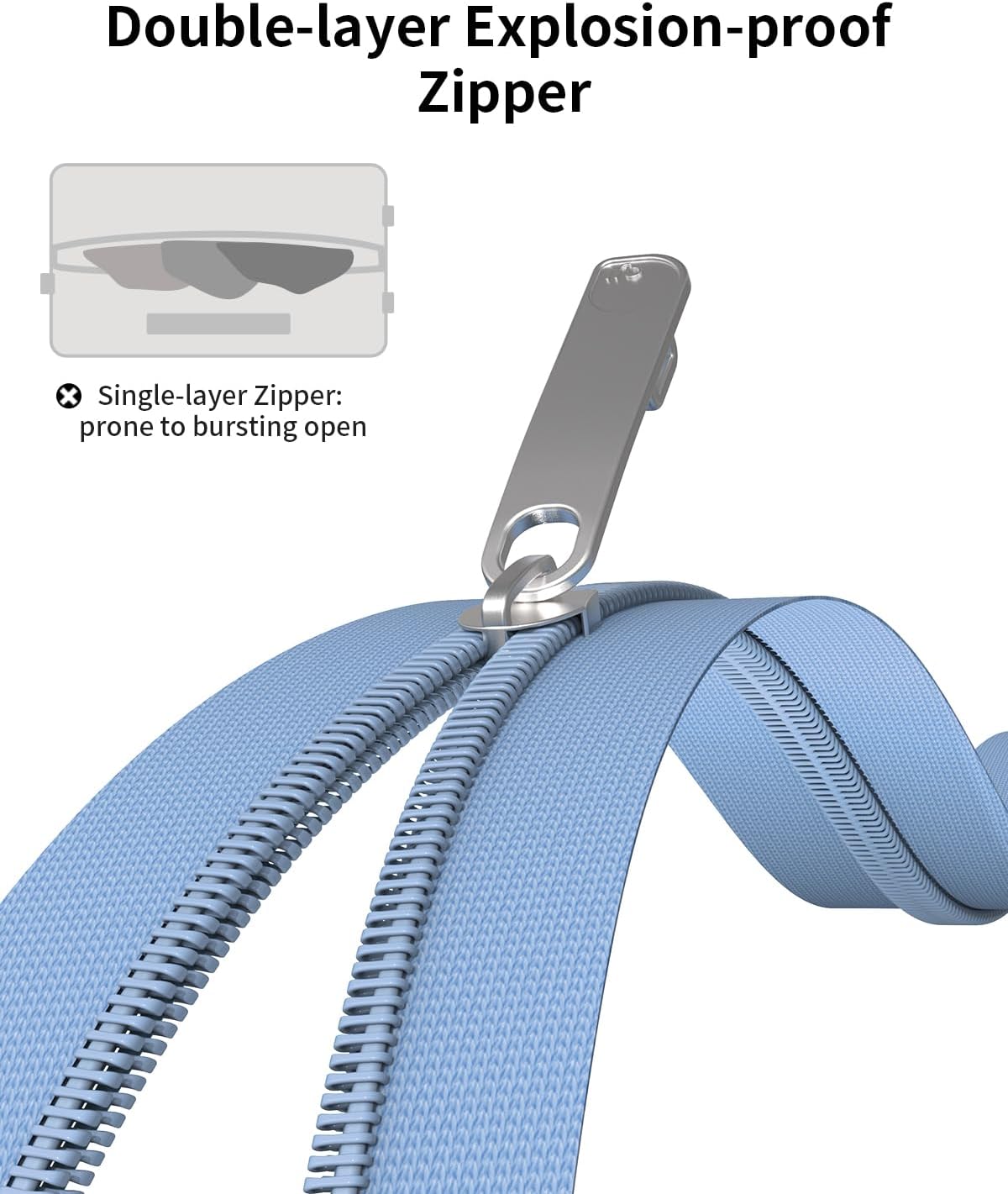 aji Expandable Top Opening Carry On Luggage Airline Approved, 20 Inch Lightweight Hardside Carry On Suitcase with Spinner Wheels, Travel Luggage with Laptop Compartment for Women Men, Blueberry Blue - Image 9