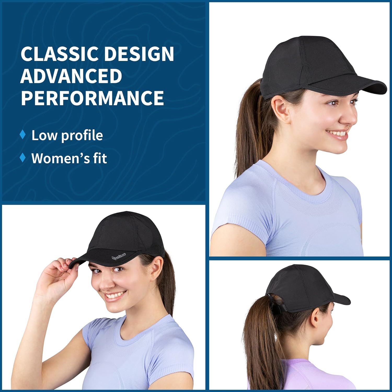TrailHeads UV Protection Running Hats for Women, 50+ UPF - Summer Hats for Women Baseball Cap - Tennis, Golf, Gym, Workout - Image 3