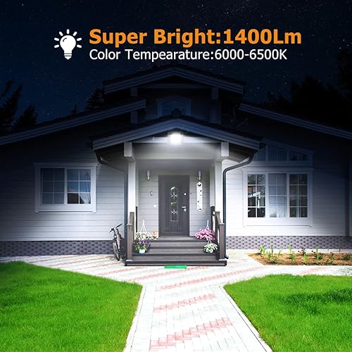 Miniatura 2 de Luces de inundación LED de 20 W para exteriores, IP66 impermeable, lámpara de pared cableada de 6500 K, luz de trabajo ultrafina de 1400 lúmenes,