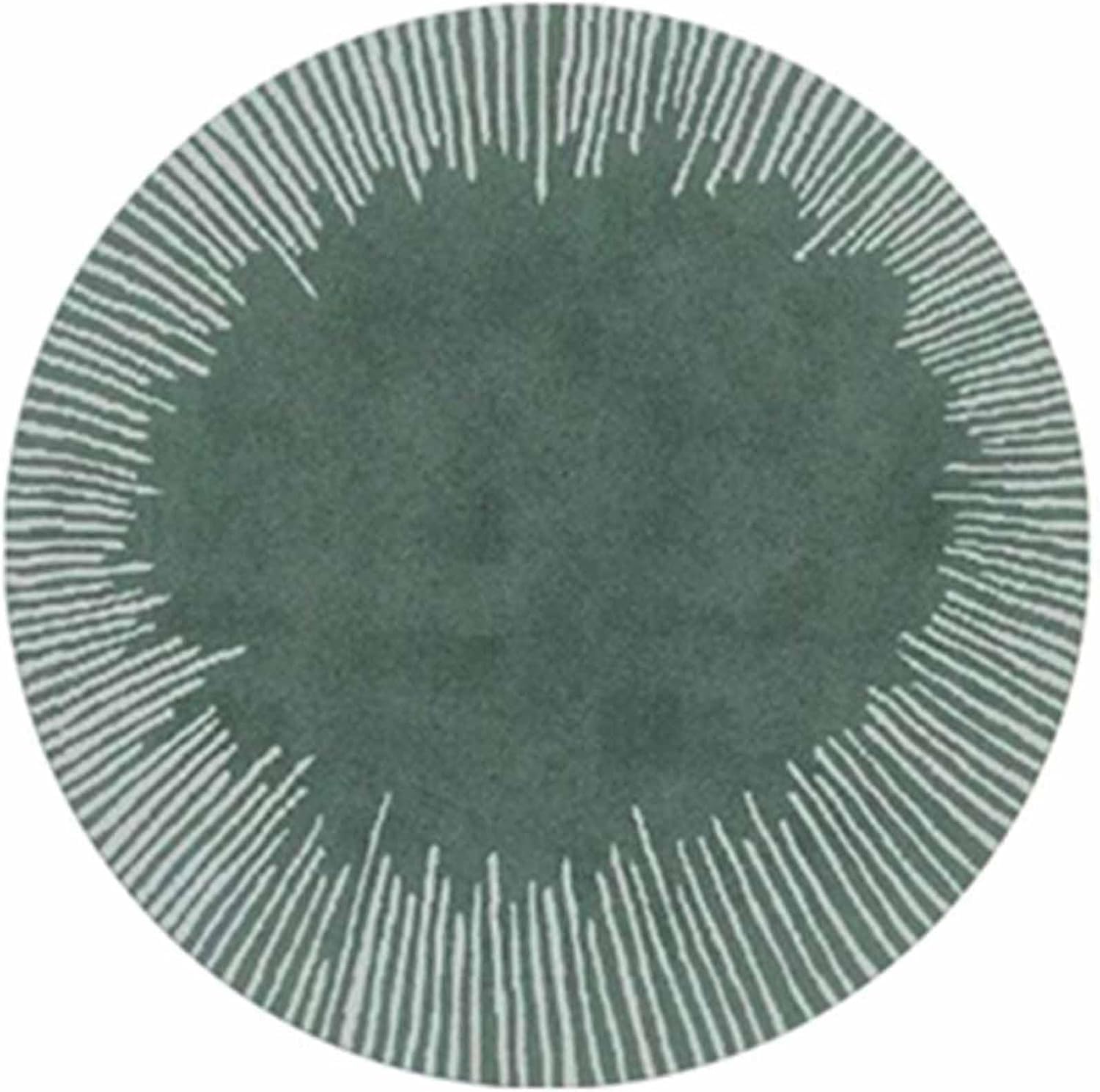 Tapis antidérapant rond avec motifs géométriques en matière douce