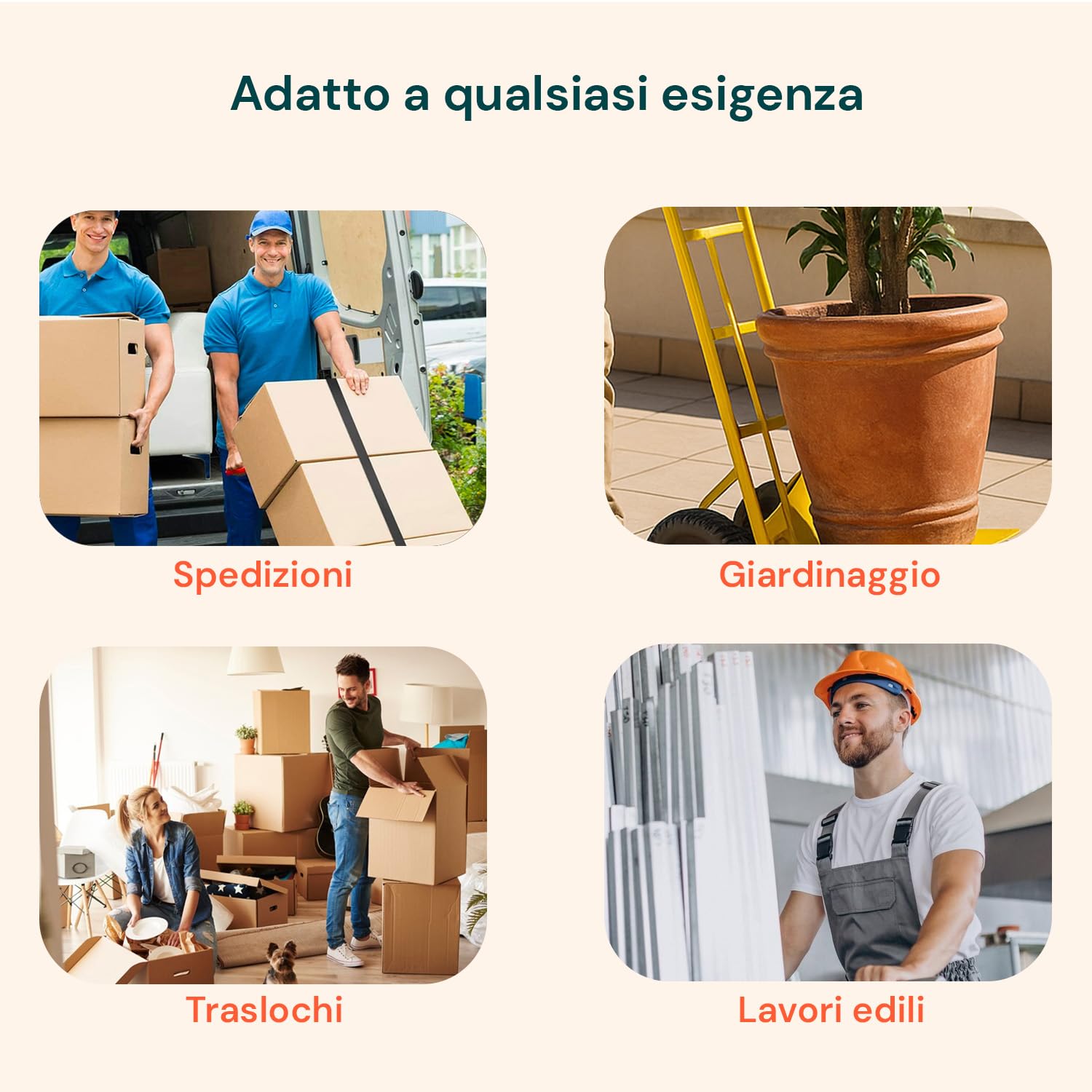 Carrello con Ruote Portatutto in Acciaio da 200Kg per Trasporto Sicuro di Carichi Voluminosi, con Maniglie Antiscivolo, Ruote e Struttura Compatta Maneggevole (Blu)