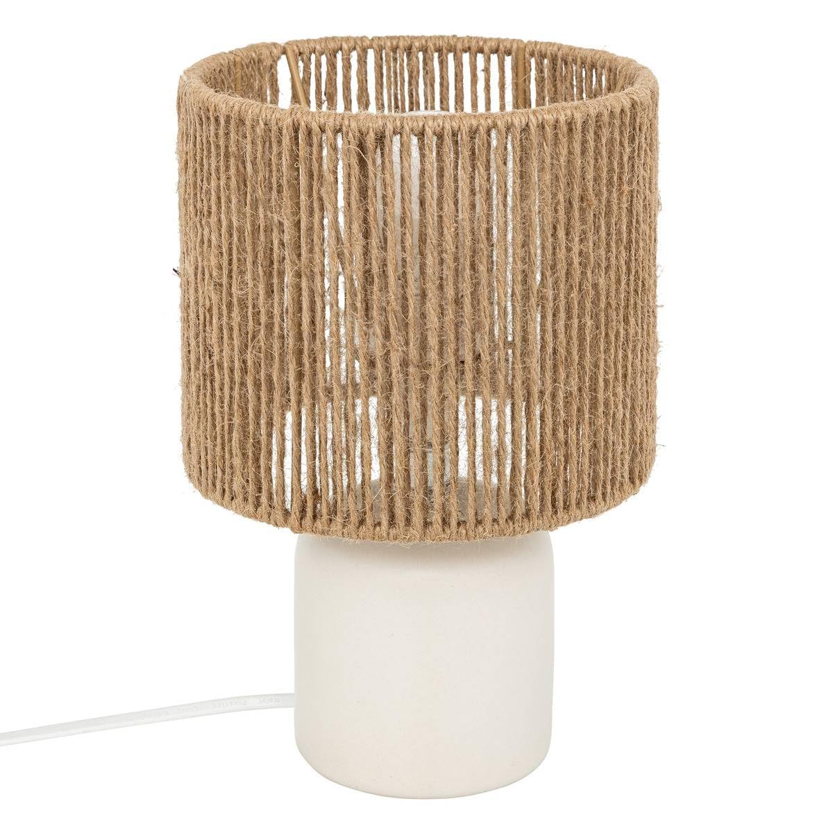 Atmosphera - Lámpara de mesa koby blanco h24cm