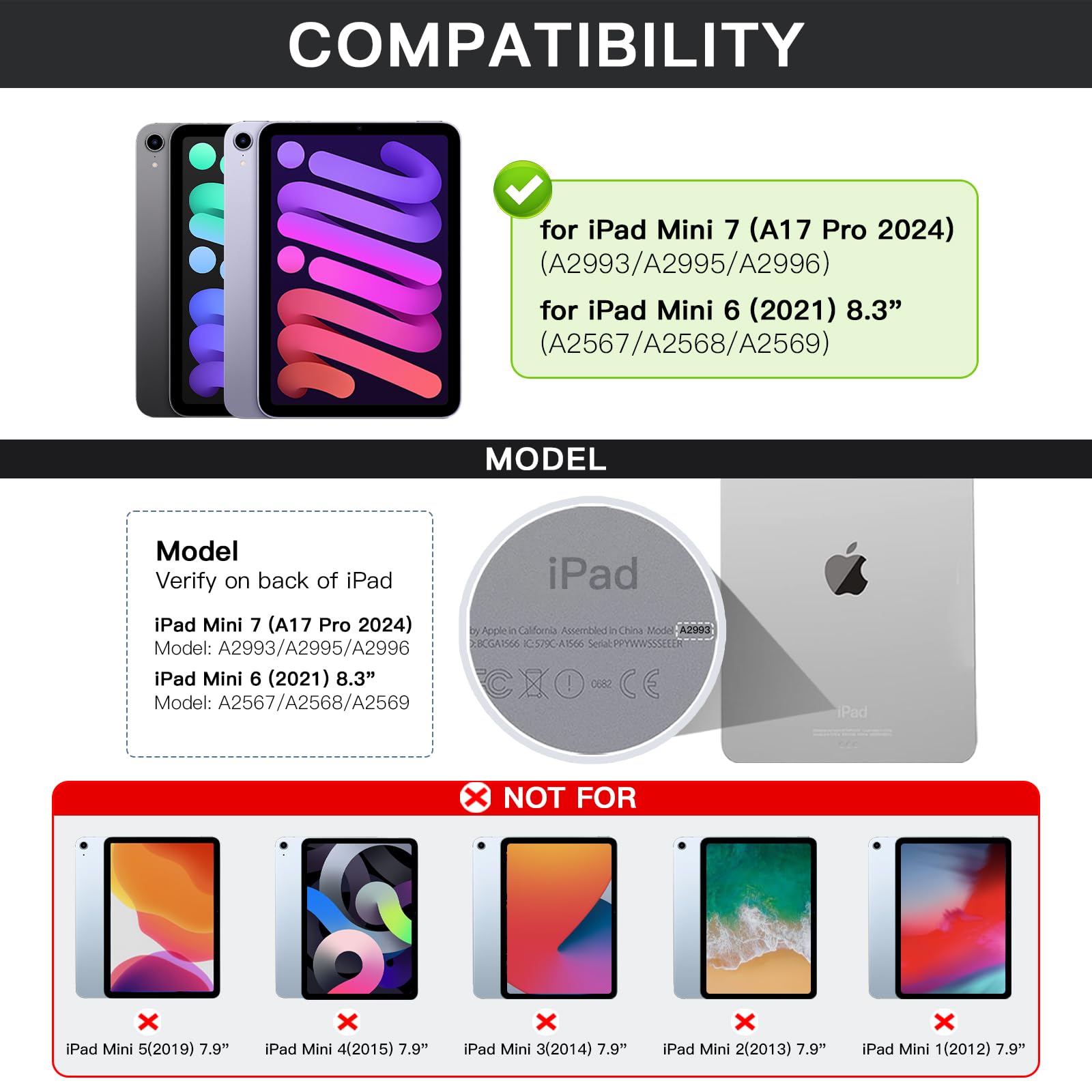 Amazon.co.jp: ZYNTHRALIX iPad mini 7 (A17 Pro 2024) & Mini 6 (2021