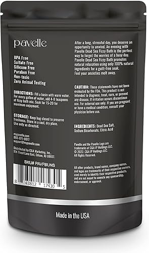 Miniatura 7 de Pavelle Baño efervescente del Mar Muerto 100 natural relajante bomba de baño y polvo calmante para aliviar el estrés y la ansiedad juego de regalo