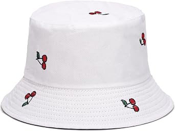 Reversible Bucket Hat for Women Summer Travel Fisherman Cap, Girls Cute Double Side Wear Bucket Cap