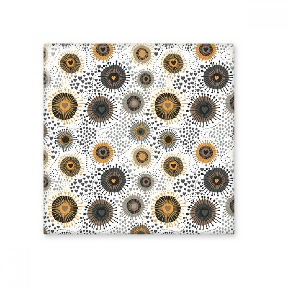Carreau en céramique à motif fleurs jaune et noir DIYthinker pour salle de bains et cuisine S