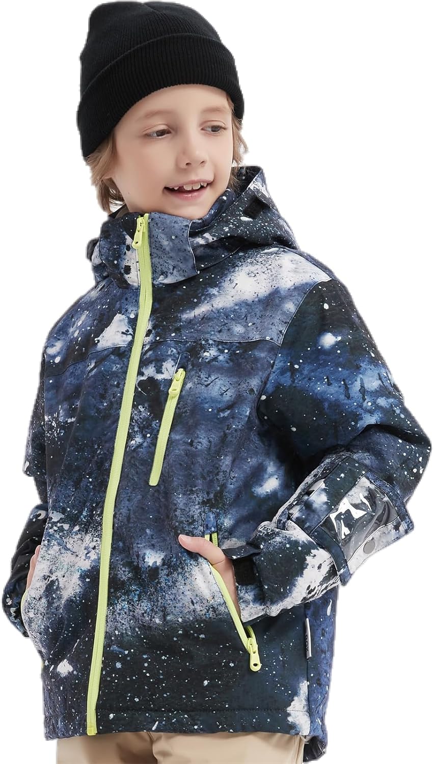 BGX Kids Girls Waterproof Ski Snow Jacket Windproof Winter Jacket Coats Outdoor Snowboarding with Hood - Image 2
