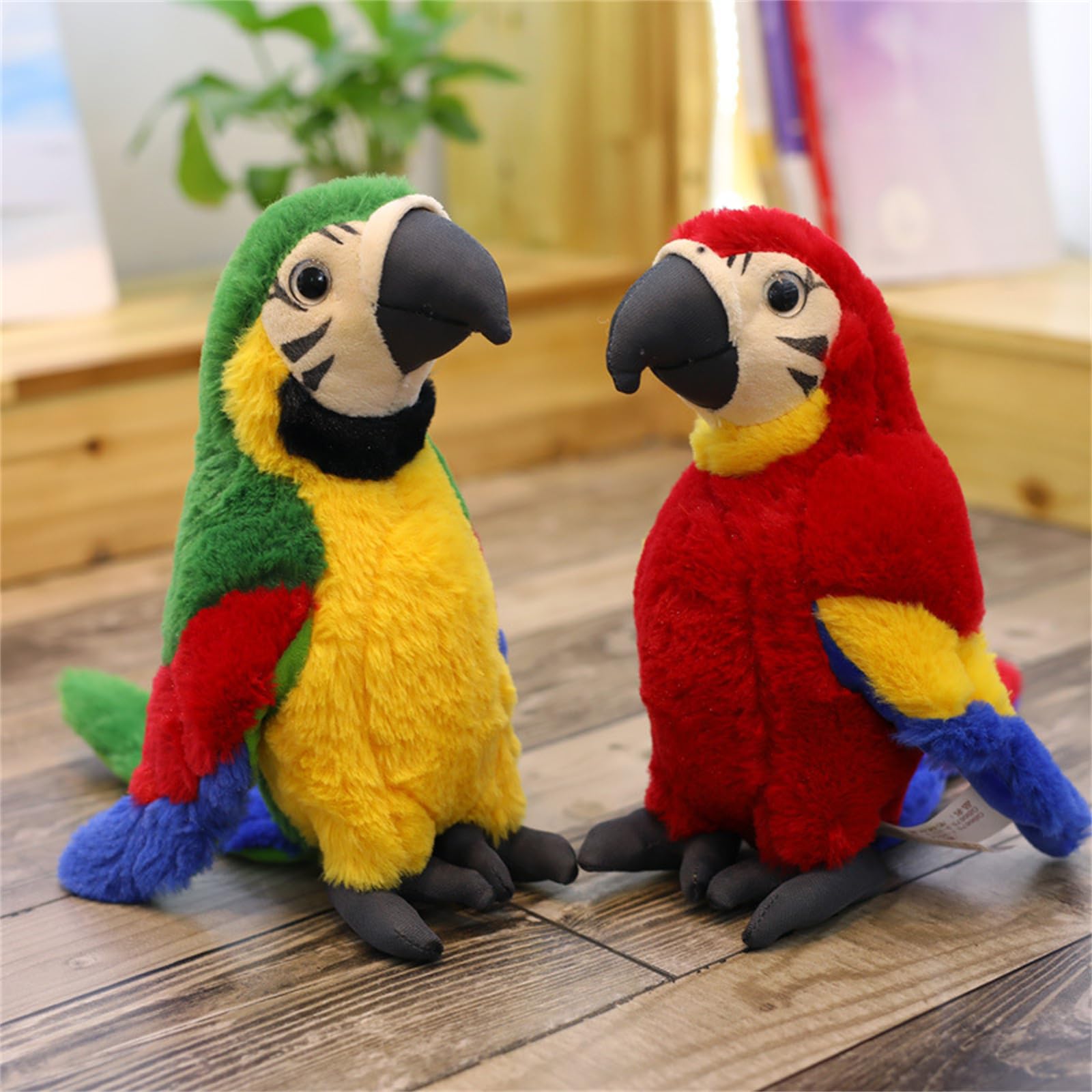champracer Peluche a forma di pappagallo per bambini, morbido peluche per bambini, lunghezza 30 cm, blu, giallo, pappagallo, parrot, peluche per bambini, ragazze, ragazzi (30 cm, rosso)
