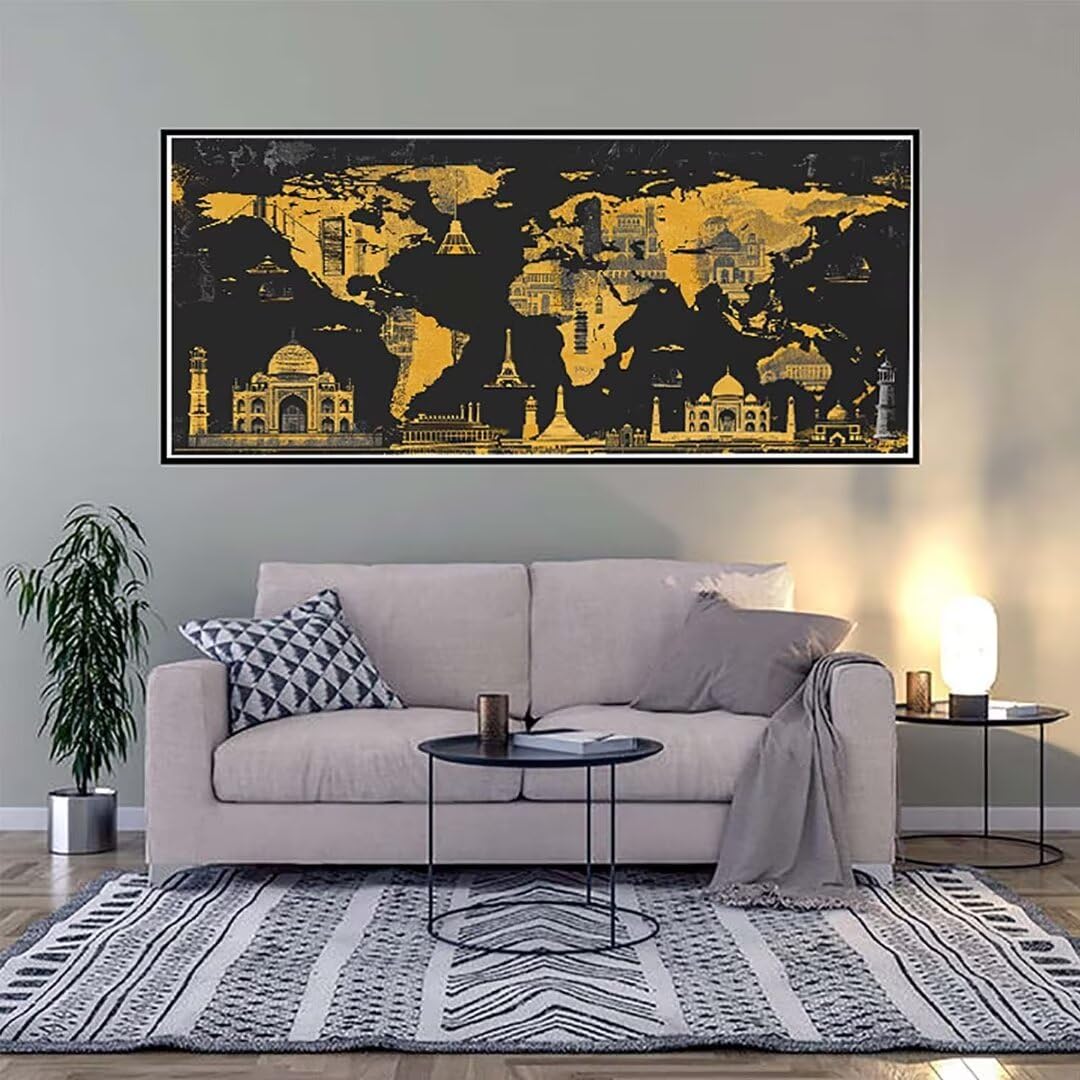 Zestaw do malowania diamentowego 5D, mapa świata, zestaw do malowania diamentami, zestawy artystyczne, dla dorosłych, DIY, pełne wiercenie, diamentowe kropki, klejnot, sztuka, malarstwo, okrągłe