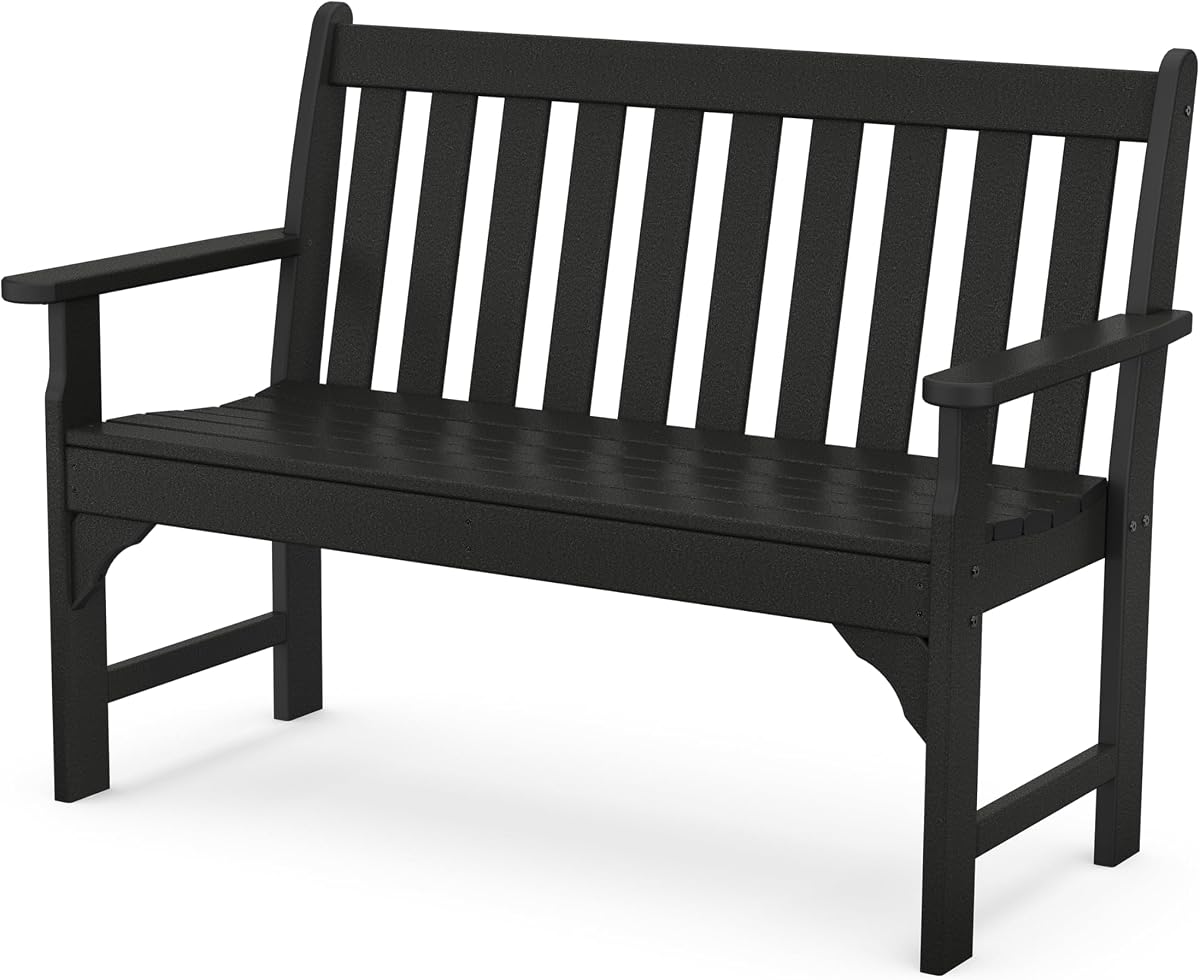 POLYWOOD GNB48BL Vineyard 48" Bench, Black