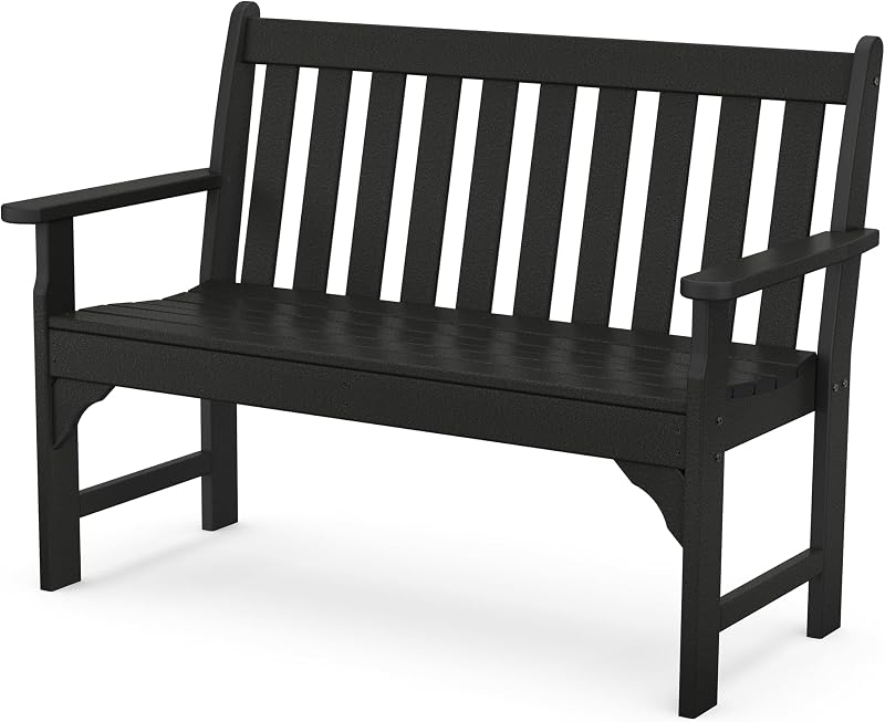 POLYWOOD GNB48BL Vineyard 48" Bench, Black