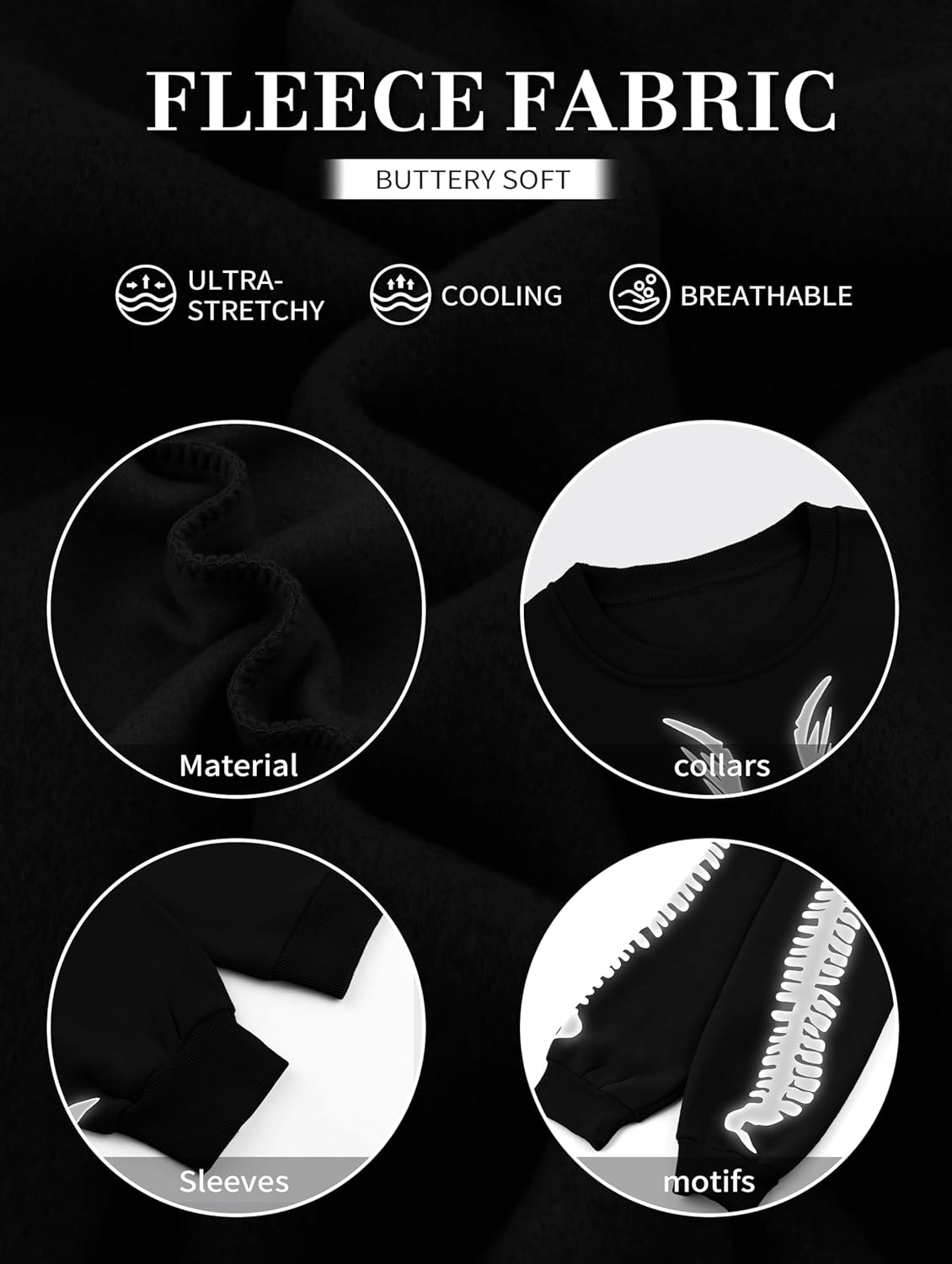 TSMNZMU Women Oversized Sweatshirts - Crewneck Long Sleeve Pullover Fleece Hoodie - Goth Grunge Punk Emo & Alt Style - Image 4