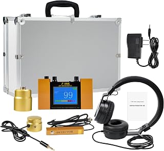 Underground Water Leak Detector, Water Pipe Leak Monitor w/ Dual-Size Sensors for Precise Positioning, High-Sensitivity Digital Display, Ultrasonic & 4-Level Adjust, Includes Earphone & Carrying Case