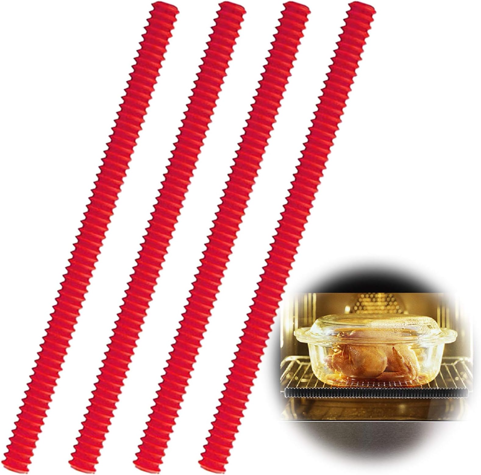 Oven Rack Protectors 4 Pack Heat Resistant Silicone Oven Guards