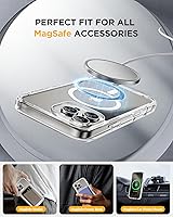 Vista 206 de Miracase Funda magnética para iPhone 14 de 6.1 pulgadas, protector de pantalla de vidrio templado integrado + protector de lente, compatible