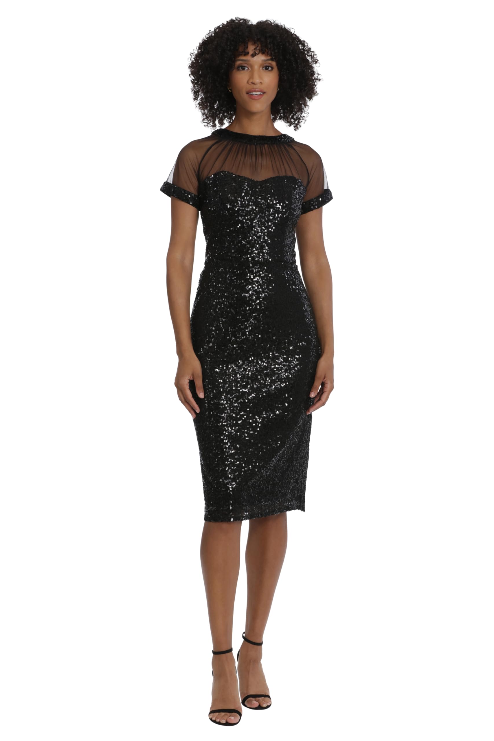 Maggy London Women's Maggy London Women's Dresses Illusion Dress Occasion Event Party Holiday Cocktail Guest of Wedding
