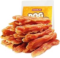 KUADELRO Real Chicken Jerky Dog Treats - Soft Rawhide-Free Training Chews for All Breeds, Healthy Low-Fat Snacks 10.58oz