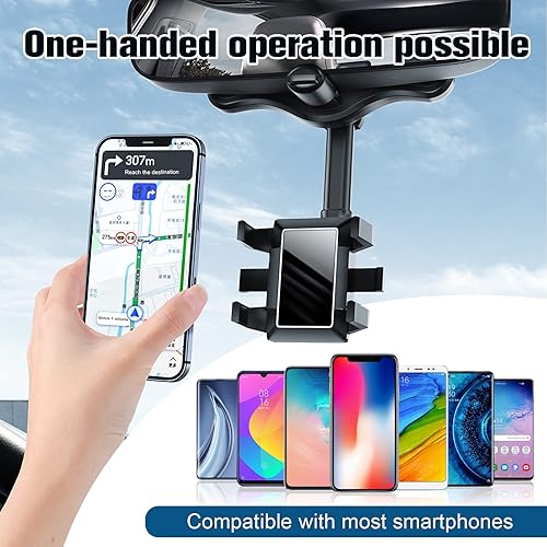 Miniatura 5 de Toyswill Soporte giratorio y retráctil para teléfono de automóvil, soporte de teléfono ajustable giratorio de 360 grados para automóvil, soporte de