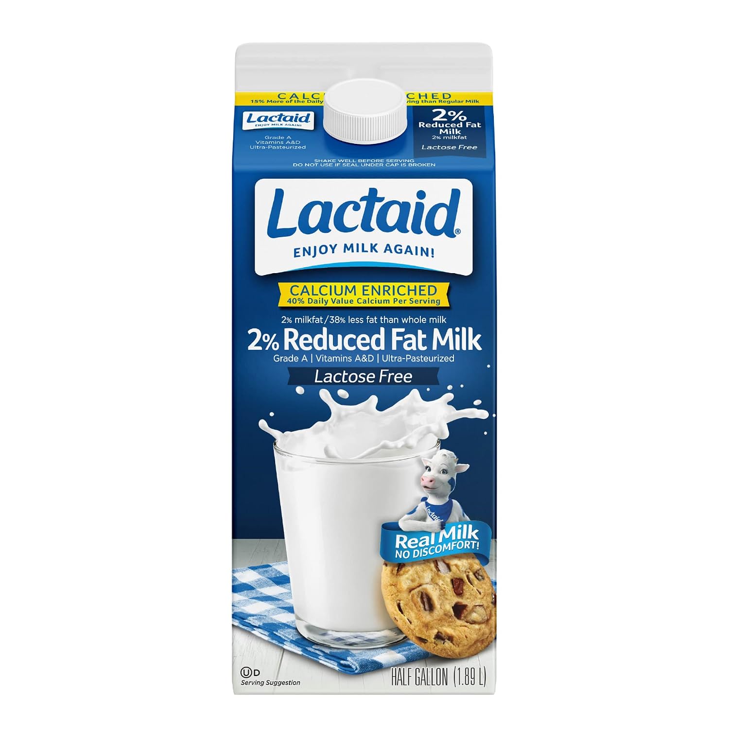 Lactaid 2% Reduced Fat Milk, Calcium Enriched, 64 fl oz