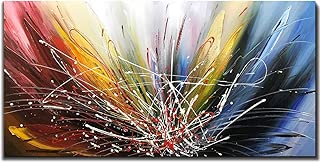 Tiancheng Art 24x48 inch Abstract Art Canvas Art Paintings Contemporary Artwork 100% Hand-Painted Oil Painting Wall Art for Living Room Ready to Hang for Home Decoration - coolthings.us