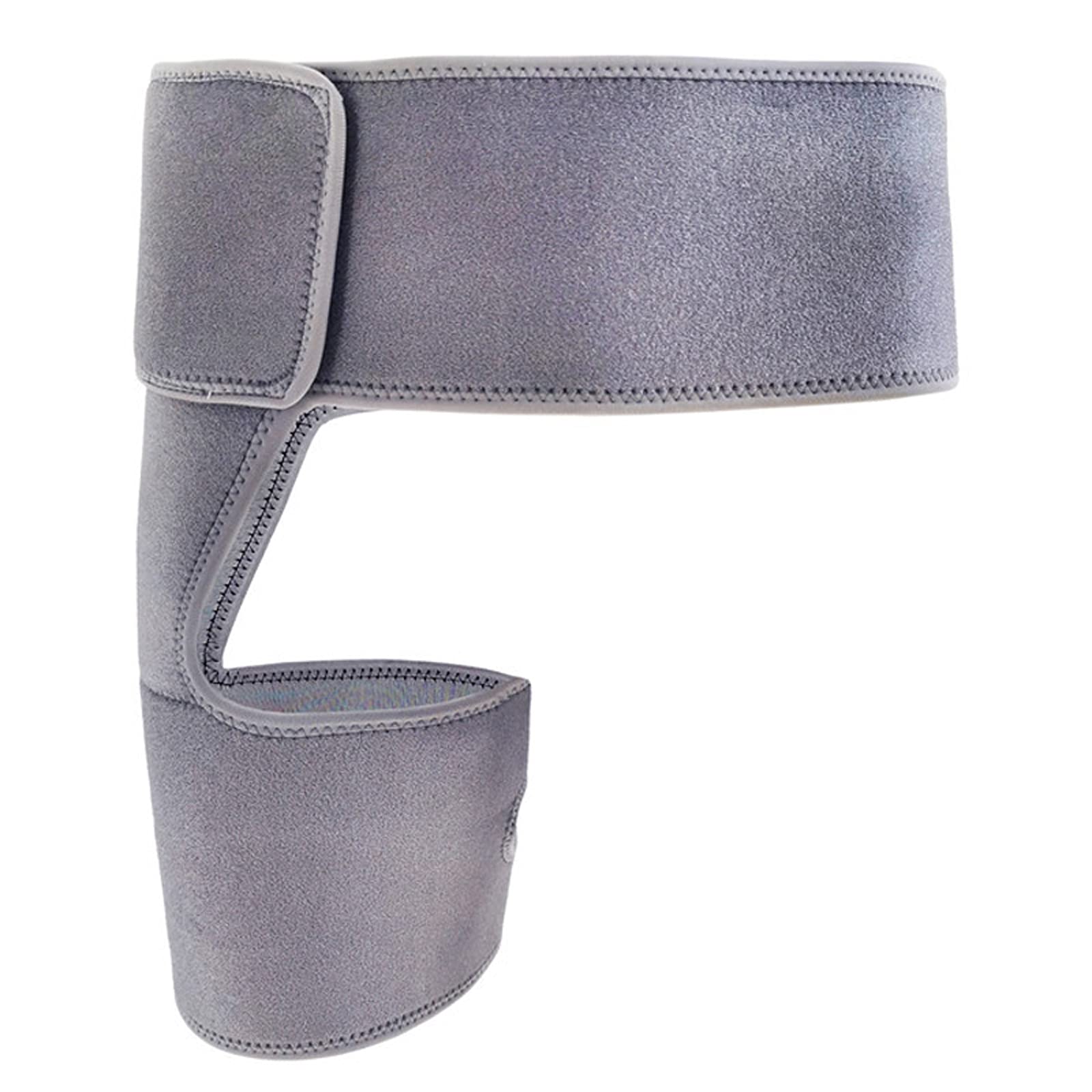 Benda di Supporto Inguinale Supporto Coscia Regolabile con Fascia di Compressione E Cinghie Forti per Articolazioni Inguine Disegnate Fianchi Cosce Lesioni Taglia Unica,Grigio
