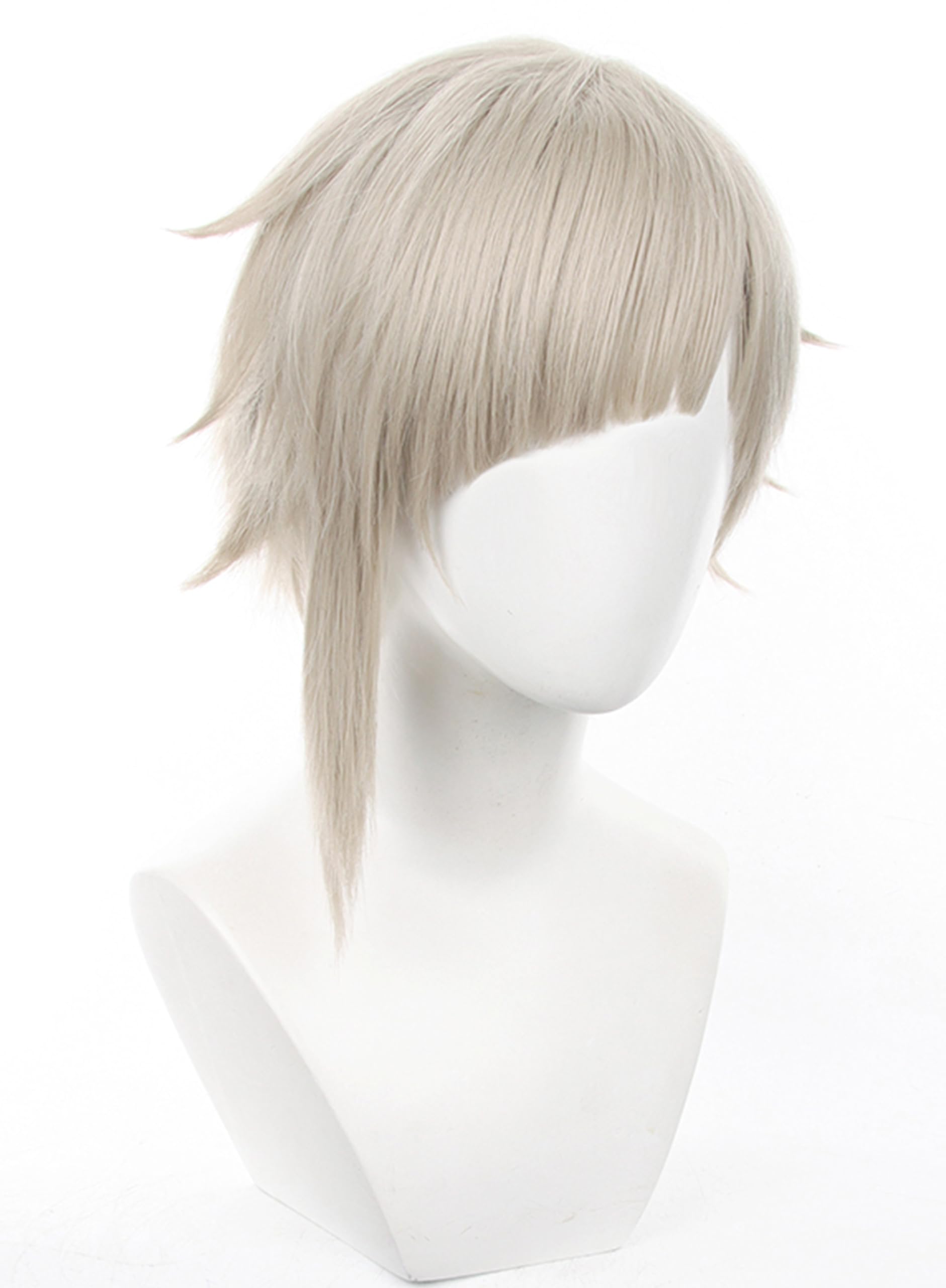 OSIAS Nakajima Atsushi Perruque Cheveux Synthétiques Courts Argentés Gris Résistants à la Chaleur - Image 3