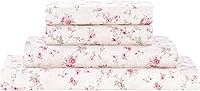 Modern Threads Floral Rose 4-Piece Microfiber Sheet Set Full - Ultra Soft, Wrinkle-Free, Deep 14" Pocket, Breathable Bedding