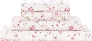 Modern Threads Floral Rose 4-Piece Microfiber Sheet Set Full - Ultra Soft, Wrinkle-Free, Deep 14" Pocket, Breathable Bedding