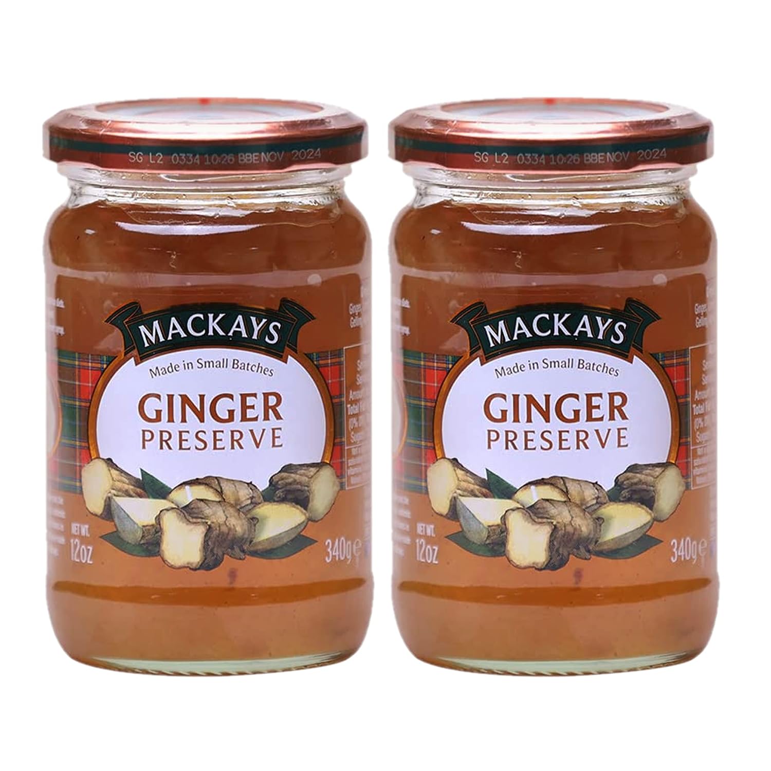 Mackays Ginger Preserve, 340g Each (Pack of 2)