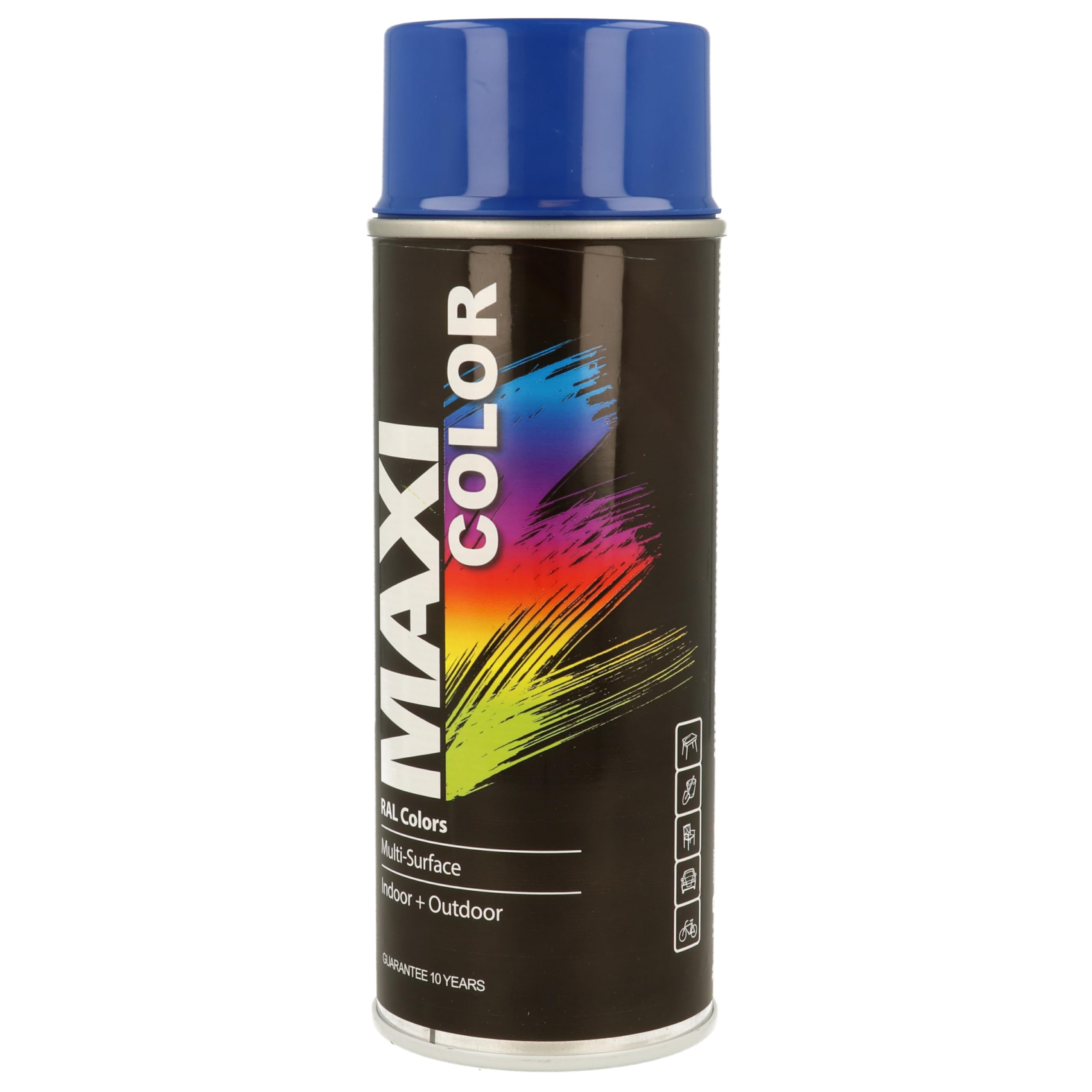 MaxiColor Gloss Marine Blue RAL5002 Spray 400ml – Fast-drying, high-gloss finish for metal, wood & plastic. Offers vibrant color, smooth coverage, and long-lasting indoor/outdoor protection.