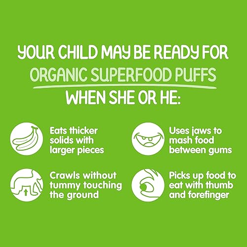 Miniatura 5 de Happy Baby Organics Superfood Puffs paquete variado 21 onzas paquete de 6 los vasos pueden variar