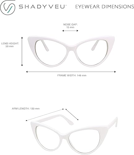 Miniatura 4 de ShadyVEU - Lentes de sol vintage con protección UV, sin receta médica, lentes transparentes, elegantes y retro a la moda, Negro, M