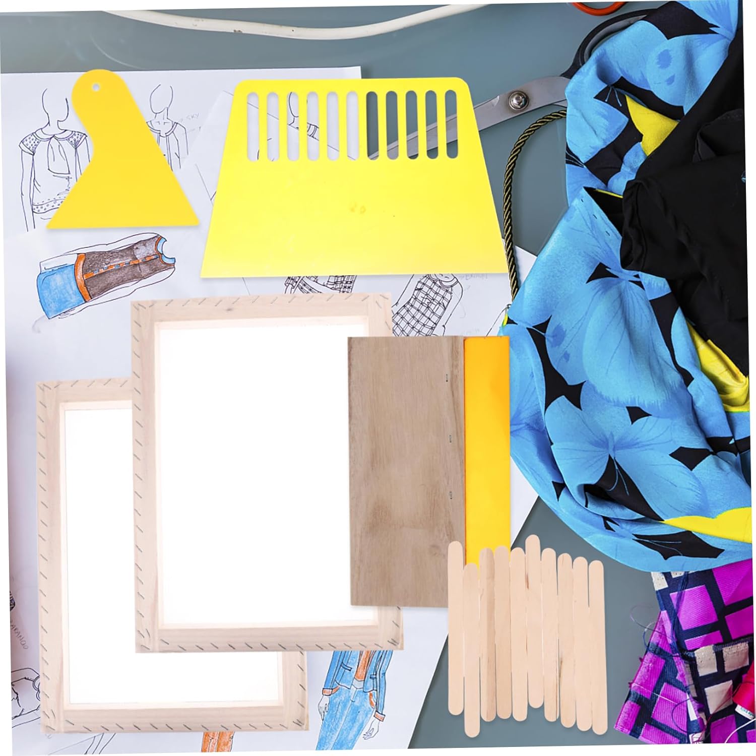 HEALEEP Professional Silk Screen Printing Kit DIY Wooden Frame for Beginners Convenient Crafting Tool for Adults Enhance Creativity and Practical Skills