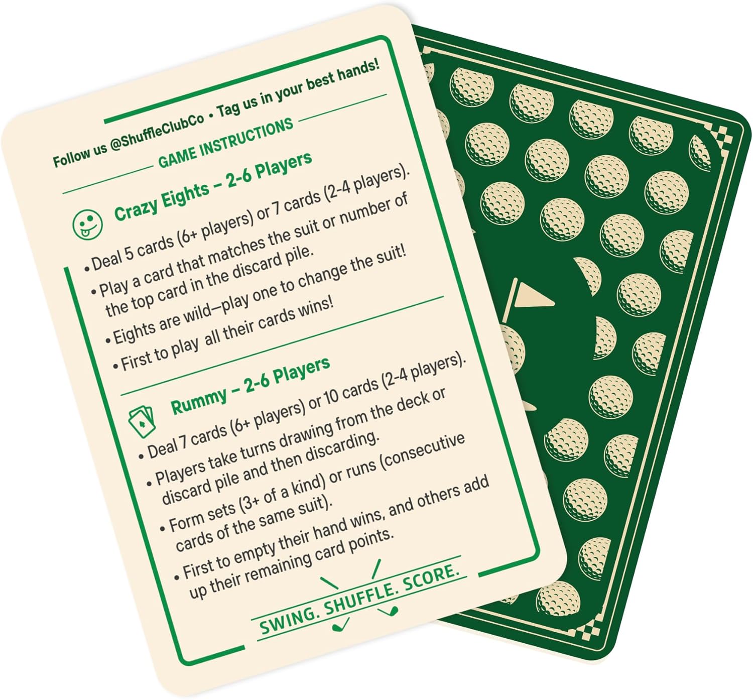 Golf Playing Cards – Hand-Illustrated Vintage Golf Deck | Golf-Themed Poker & Blackjack Cards | Premium Gift for Golfers, Card Players & Collectors – Made in the USA(Pack of 12)