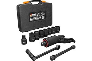 EWK 11 Pcs 1in Drive Labor Saving Wrench with 24-38mm Impact Sockets Set