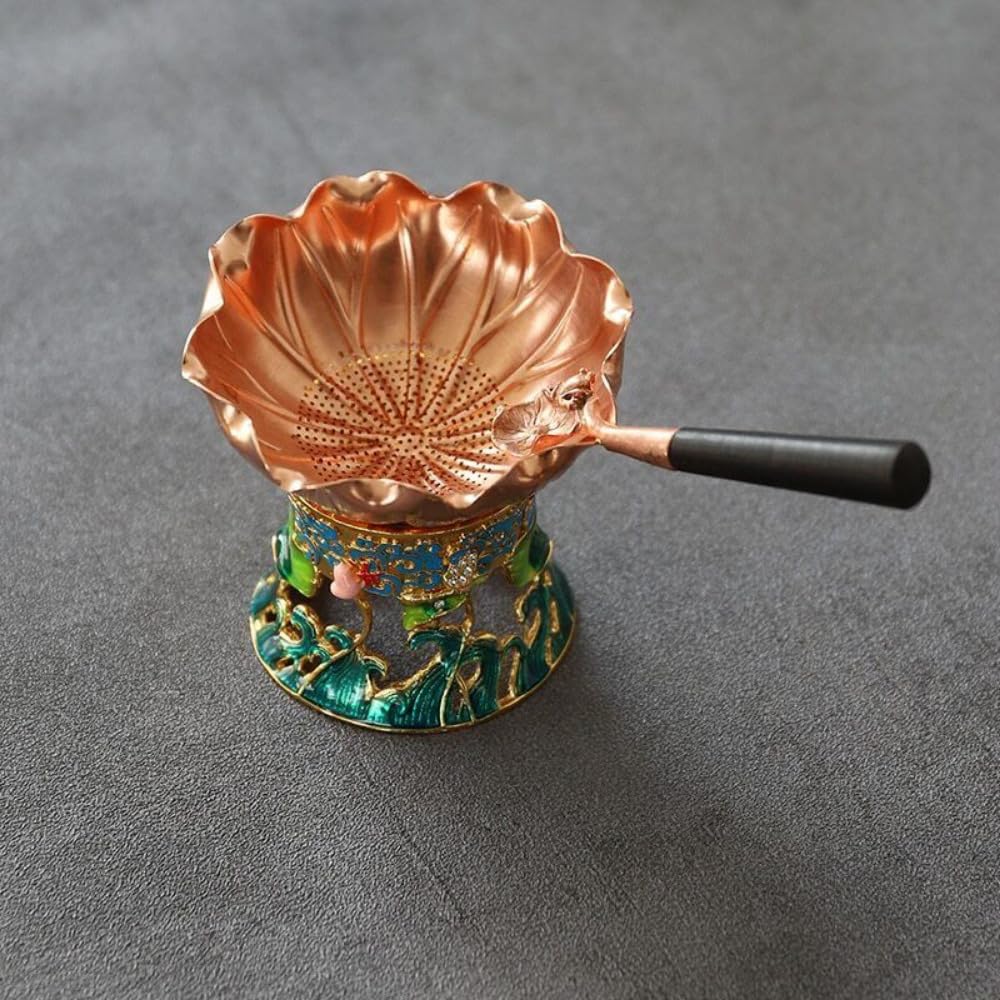 1 colador de té de Cobre con tradición China, Juego de Accesorios para filtros de té