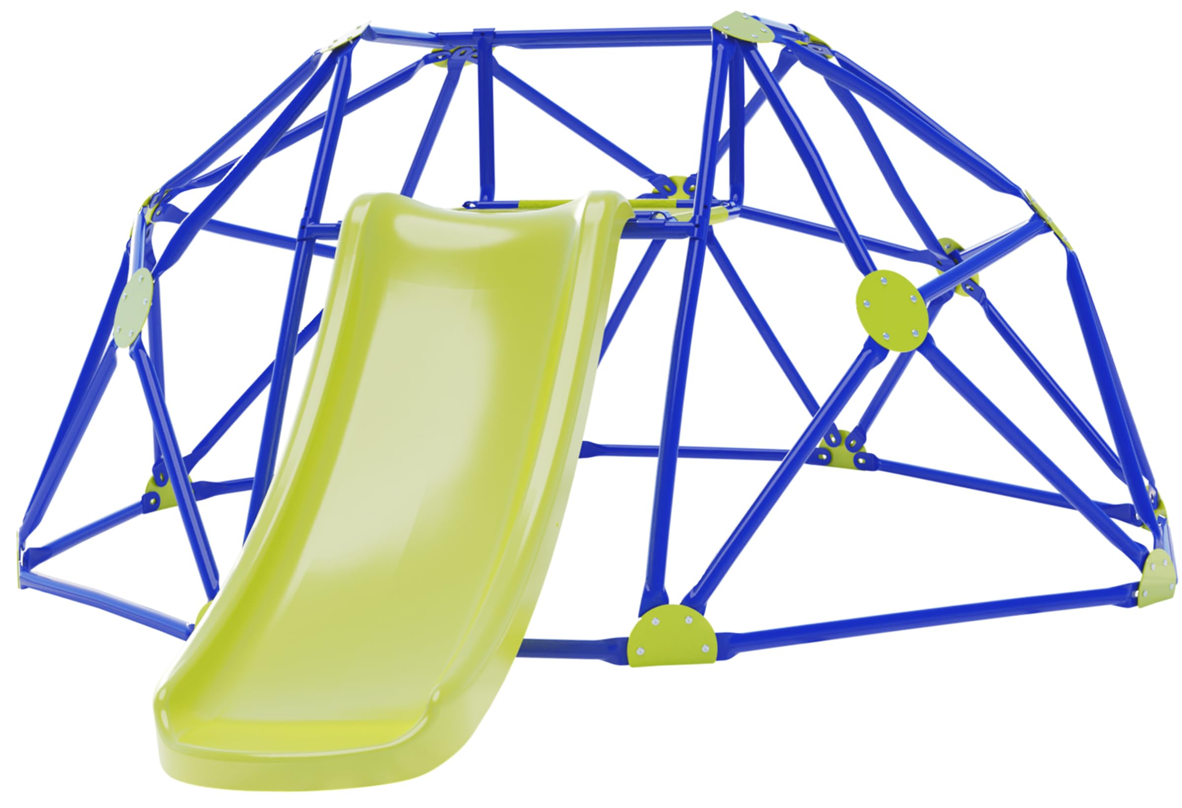 NUNU LAB Climbing Dome with Slide, Suitable for Indoor & Outdoor for Toddlers 3-6 Weight Capability 330LBS, Anti-Rust and UV-Resistant Steel, 8 FT Easy Assembly Jungle Gym, Gift for Boys Girls