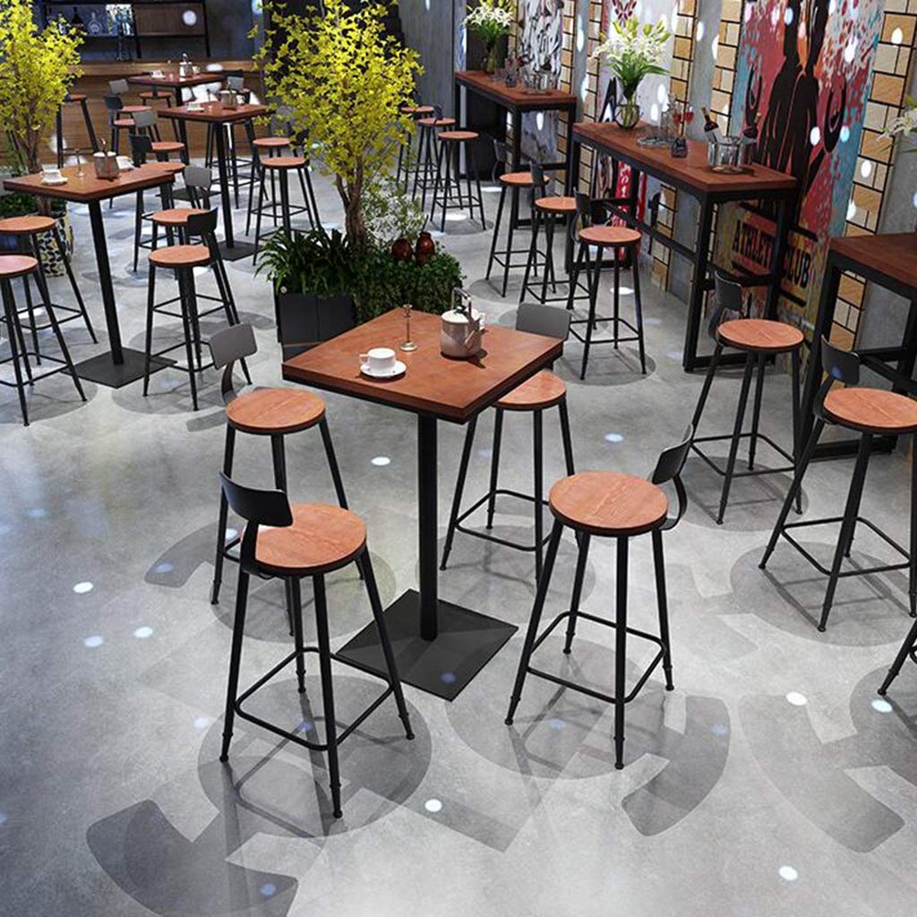 Amazon.co.jp: XZGang バーの高さのバースツール、ウッドシートおよび