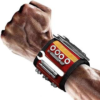 Big RED Magnetic Wristband :1600D OxfordFabricfor DIY & Professionals-Holds Screws, NailsDrillBits - Enhanced Comfort for HomeRepairs,Mechanics, Carpenters, ATRCX15R, Torin