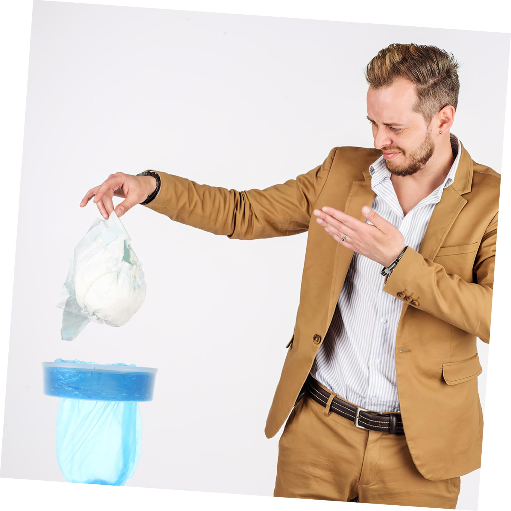 Zerodeko Diaper Pail Trash Bags Capacity Transparent Nappy Bags for Convenient Home Use for Diapers Puppy Pads Food Scraps More Easy Observation Design