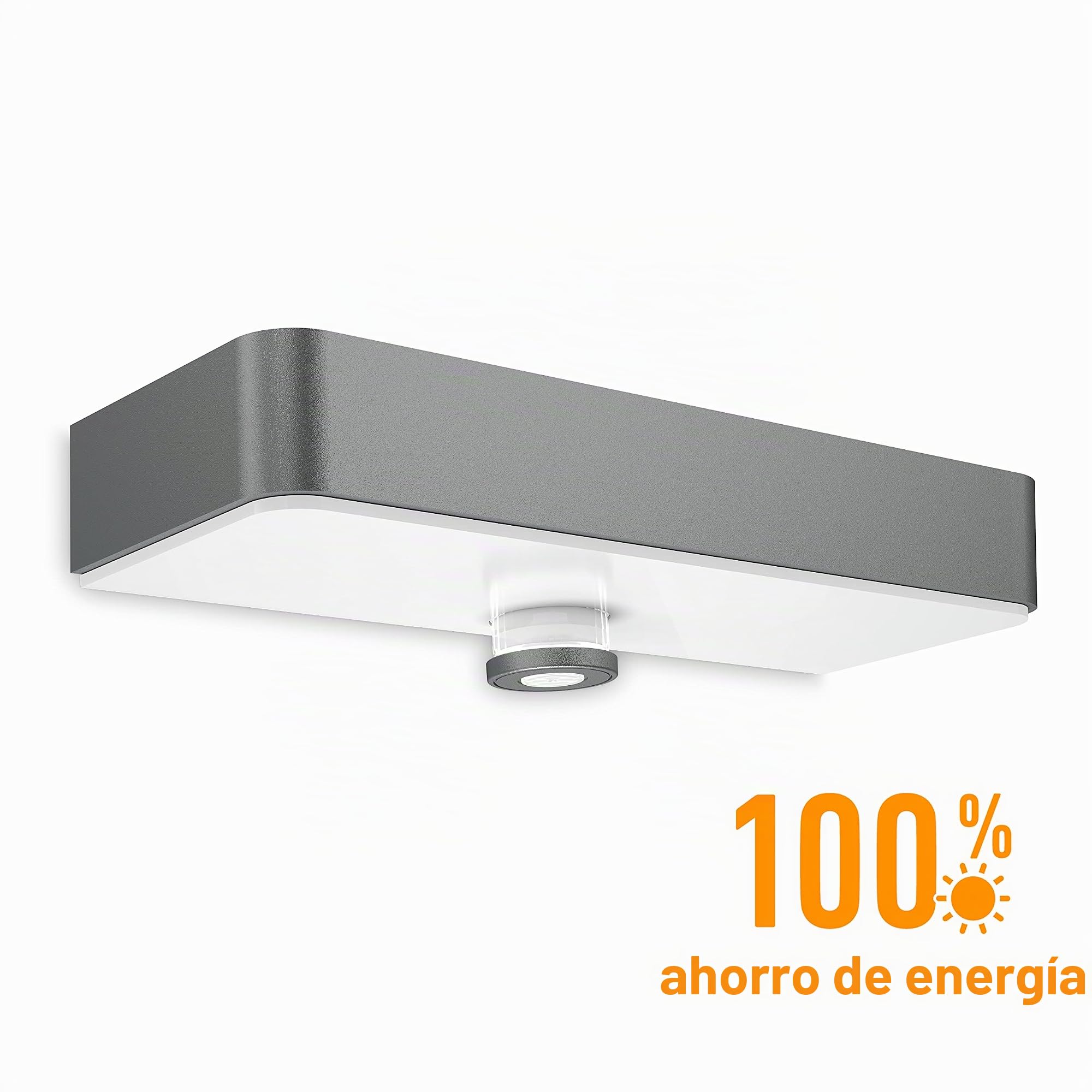 Steinel XSolar SOL-O S Lámpara solar, en color antracita | con sensor de movimiento de 360°, alcance de 6 metros, sensor crepuscular, inicio de luz suave y luz nocturna