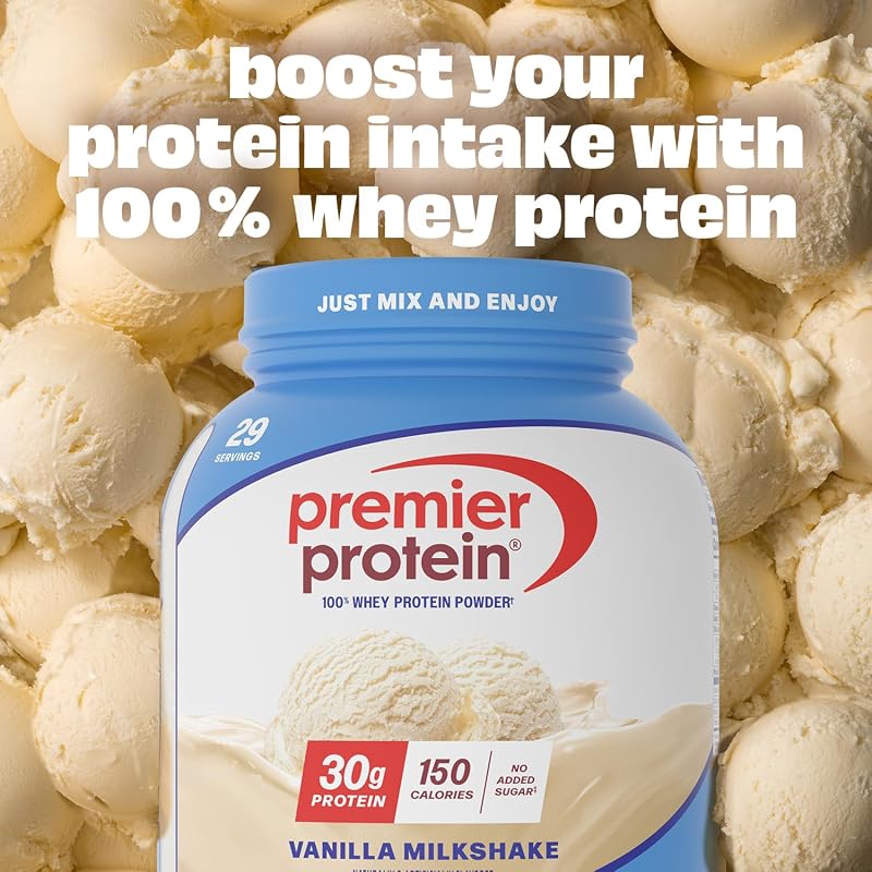 Premier Protein Powder, Vanilla Milkshake, 30g Protein, 1g Sugar, Gluten Free, No Soy, 40.2 oz (29 Servings) image 3