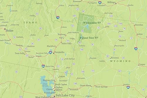 Vista 9 de Best Maps Ever USA Road Trip & Travel Highway Tracing Map 24x36 - Póster azul