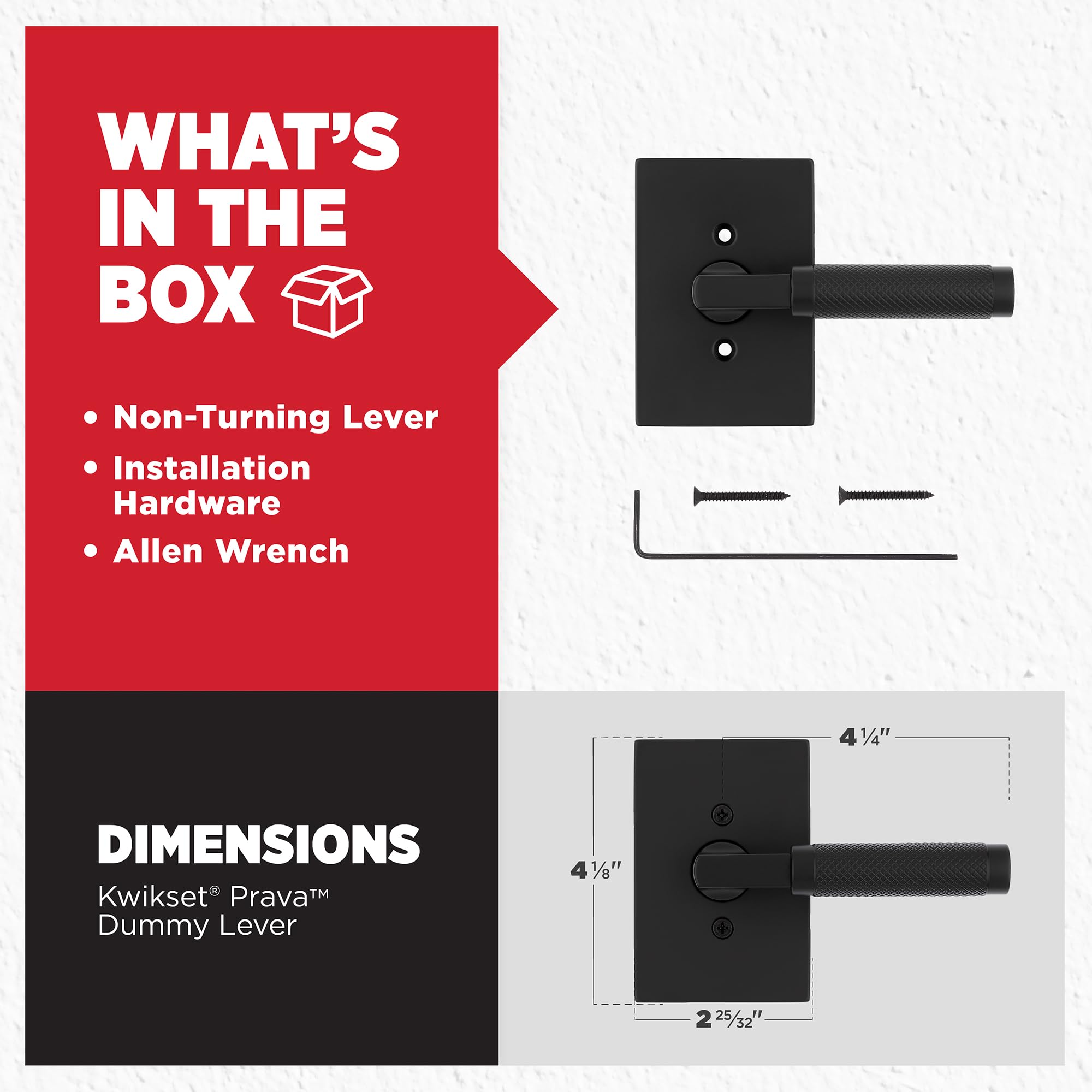 Kwikset Lisbonne Poignee De Porte Factice Lever A Face Unique Pour Placards Doubles Portes Franaises Et Garde Manger Nickel Nickel Interieure No~p113868052