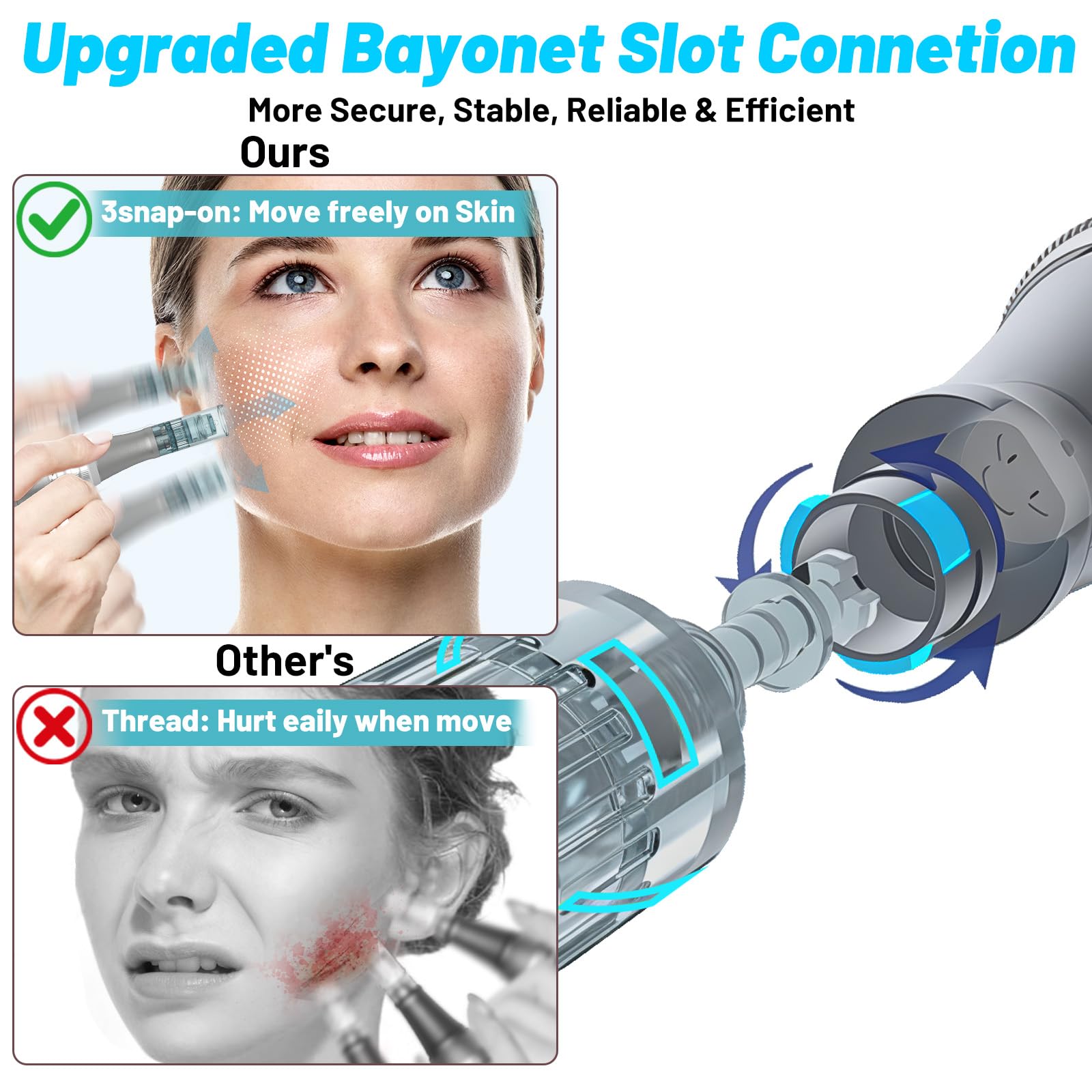 Dr. Pen M8S Microneedling Pen Professionale Wireless, Dermapen Elettrico Senza Fili con 25 Cartucce Aghi Originali, 6 Velocità Regolabili e Display LED, Trattamento Pelle Viso, Capelli e Corpo