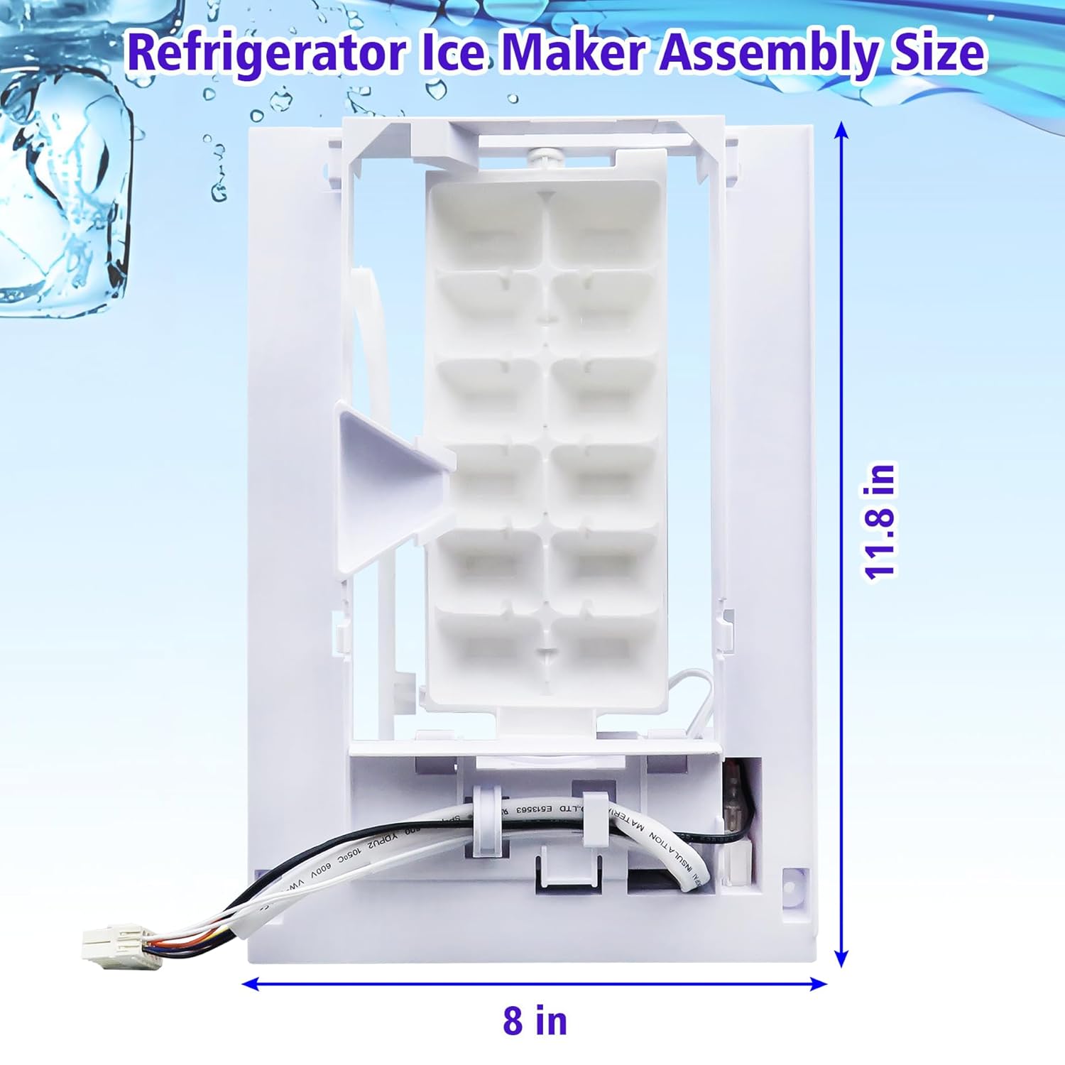 Upgraded Refrigerator Ice Maker Assembly AEQ72909603 AEQ72909602 Compatible with LG Refrigerators,AEQ72909603 Refrigerator Ice Maker Replacement for AEQ72909601 Craft Ice Refrigerator