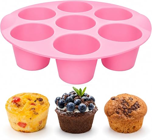 Ruya Basics Non-Stick Silicone Round Cake Mould 7 Cups (Pink) | BPA-Free, Dishwasher Safe