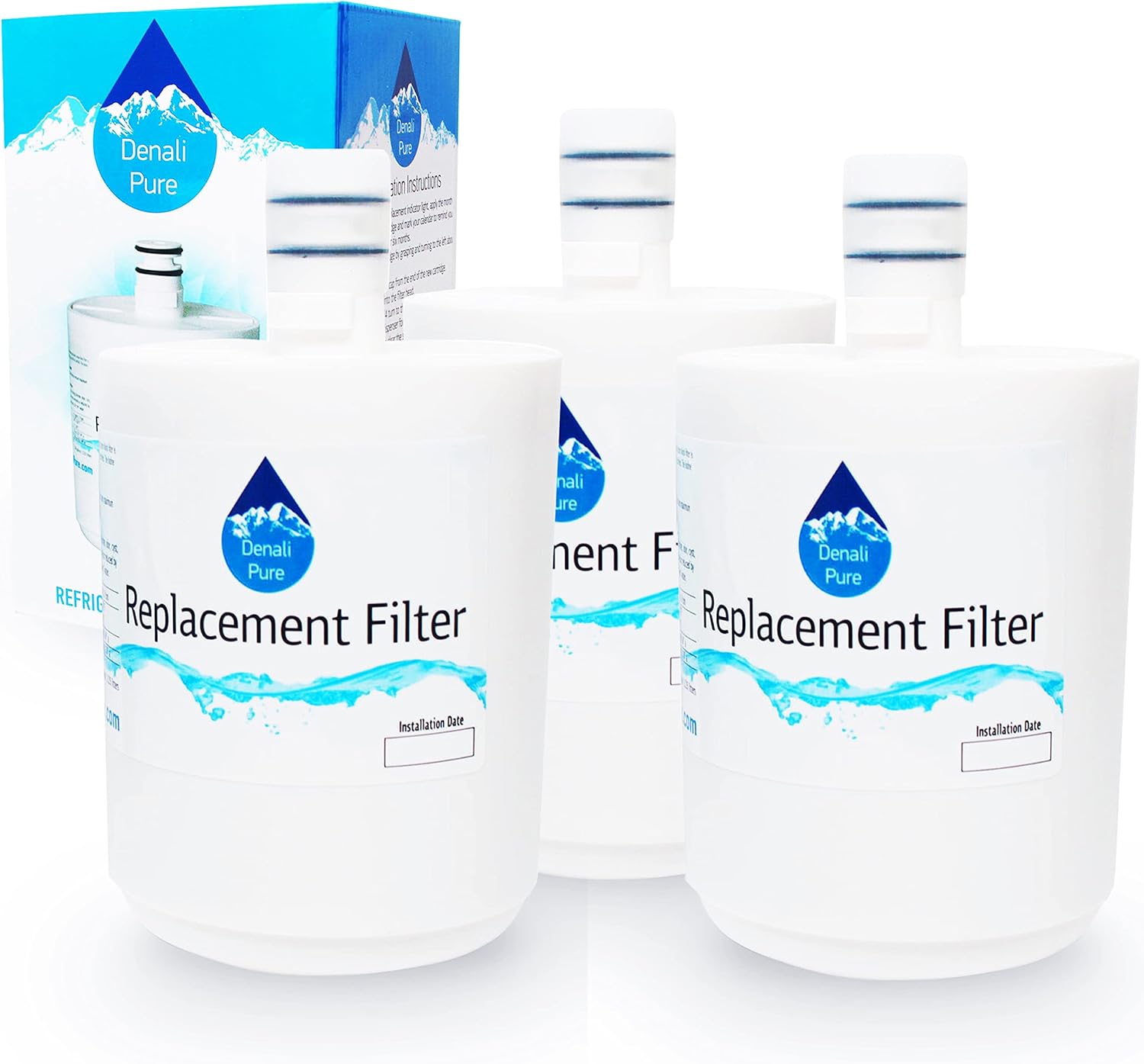 3-Pack Replacement for LG LFX25974SW Refrigerator Water Filter - Compatible with LG 5231JA2002A, LT500P Fridge Water Filter Cartridge